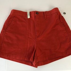 Madewell Shorts New Size M Orange Red NWT Stretch